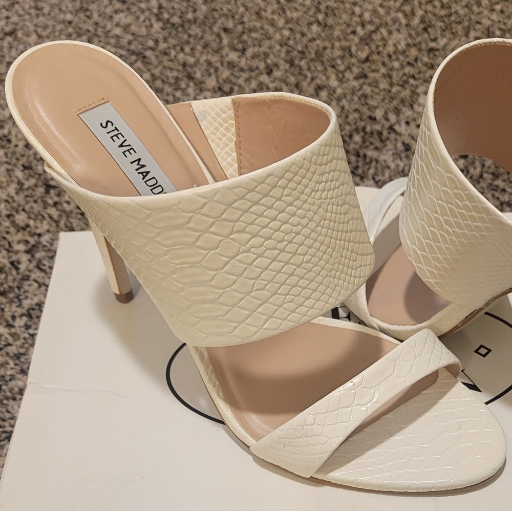 Steve Madden Women's White Heeled Sandals